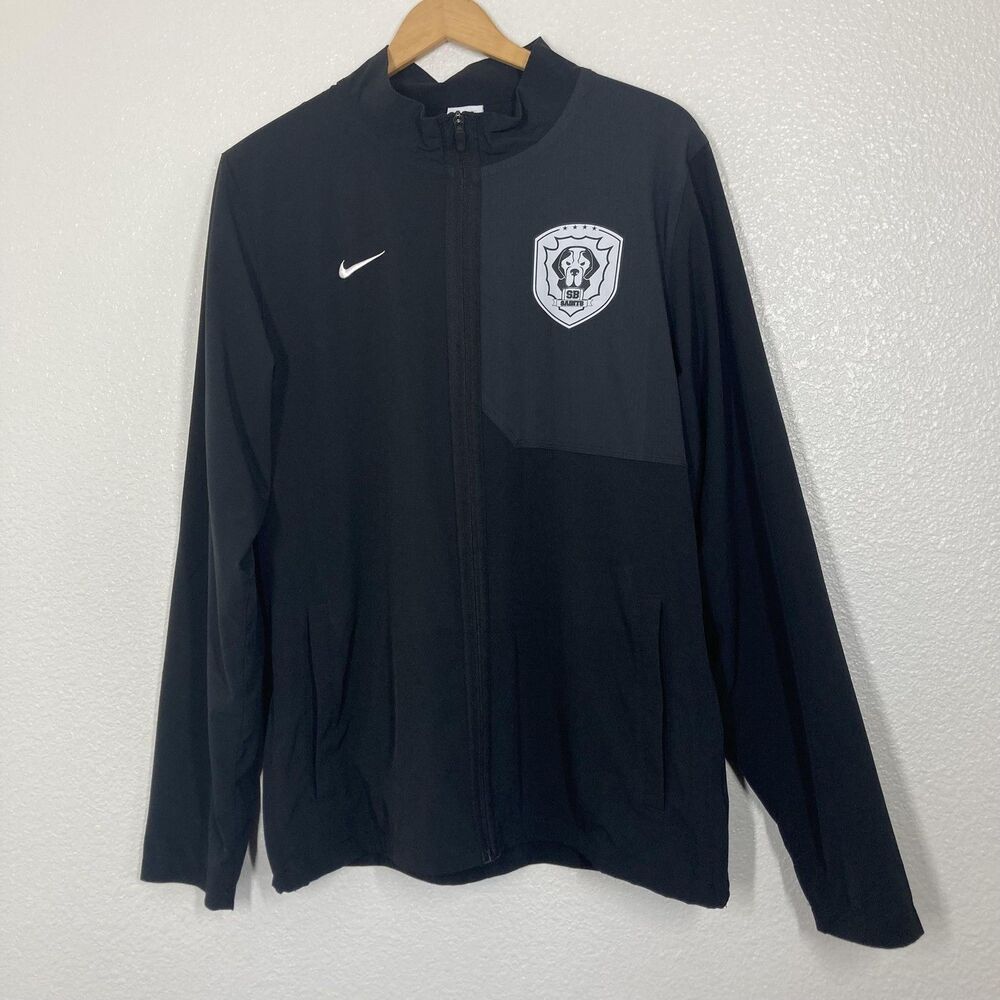 Nike Track Jacket Mens Large Black Full Zip SB Saints Options For Youth Soccer